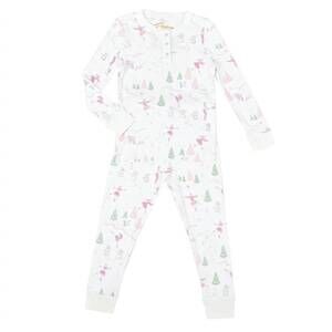 NEW PETIDOUX toddler's ice-skating & snowmen pajamas in multi